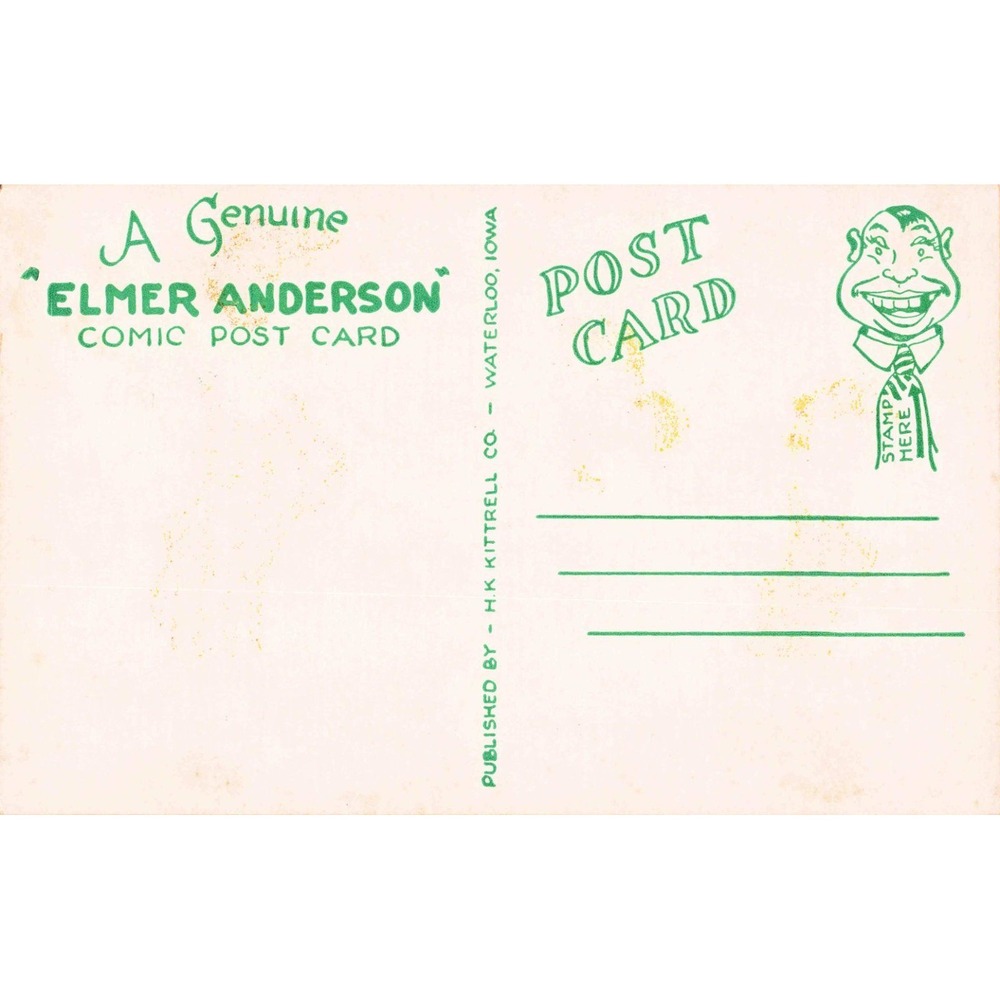 Vintage Elmer Anderson Comic Postcard True or False 64 Dollar Question VG - Picture 2 of 2